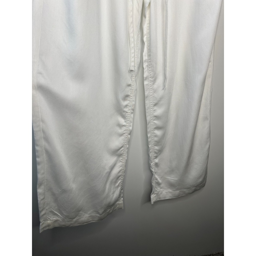 OAT New York White Wide Leg Lyocell Tie Waist Pant Size 10 NWOT Beach Resortwear - Picture 6 of 16